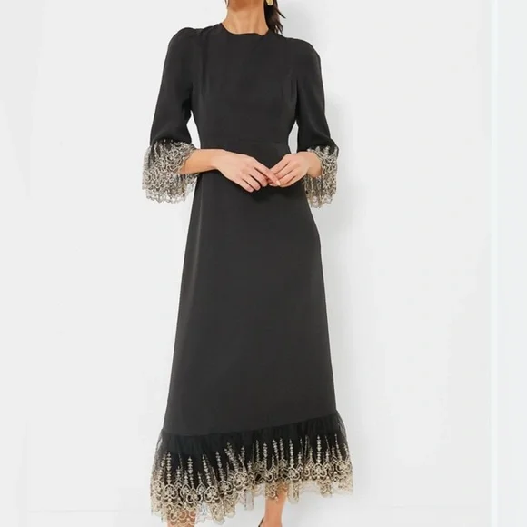 green emerald velvet dress Gold Textured Jacquard Esme Dress Tuckernuck Gold / XXL main image 1